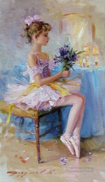 Pretty Woman KR 018 Pequeña Bailarina de Ballet Pinturas al óleo